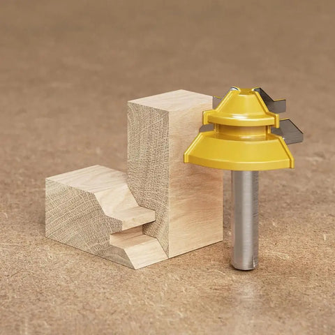 Mitre Slot Router Bit 45-degree Lock Miter Router Bit - 1/2