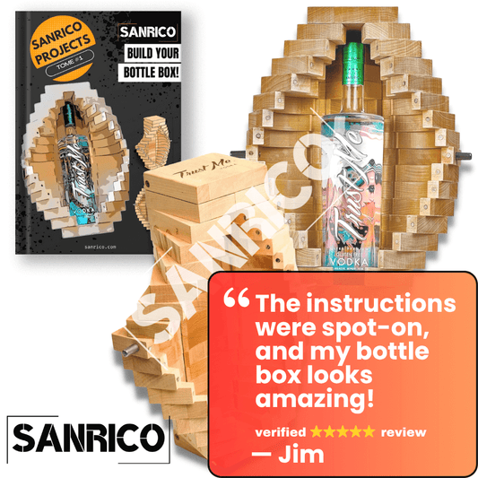 Crafted Wooden Bottle Case