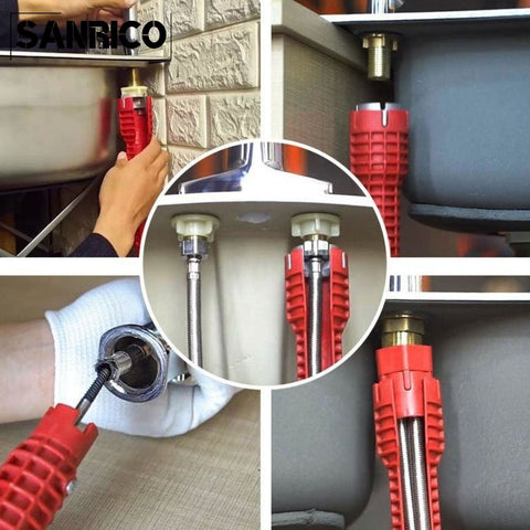SANRICO 8-in-1 Plumbing Wrench