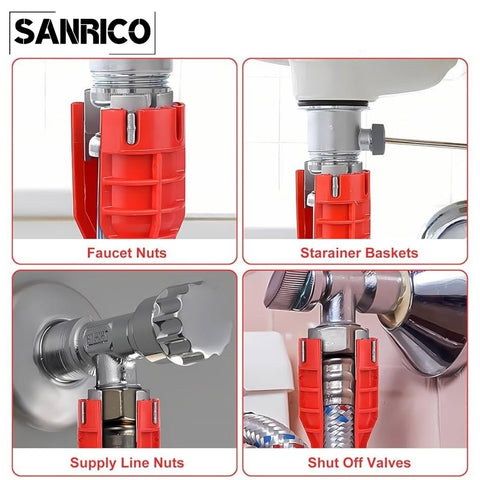 SANRICO 8-in-1 Plumbing Wrench