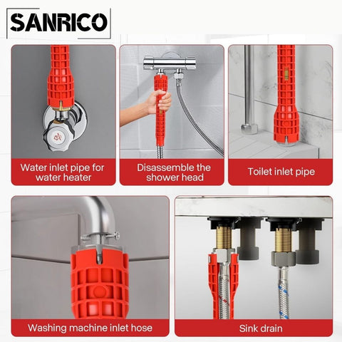 SANRICO 8-in-1 Plumbing Wrench