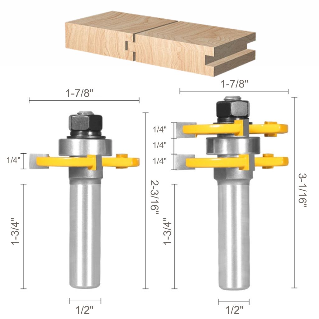 Tongue & Groove Router Bit - 1/2