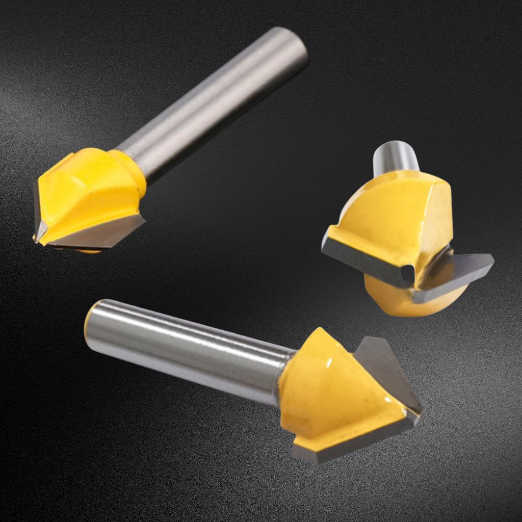 VGroove Router Bit 1/4" Shank SANRICO DEALS