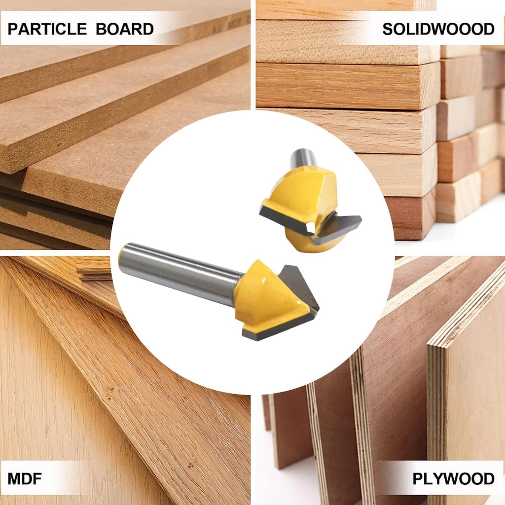 VGroove Router Bit 1/4" Shank SANRICO DEALS