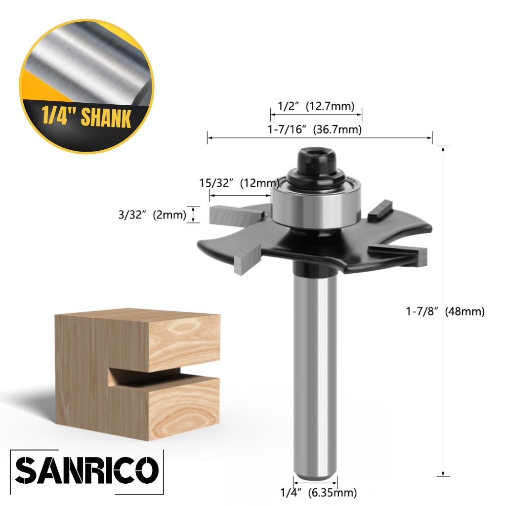 Slotting Cutter Router Bit Slot Cutter Router Bit - 1/4