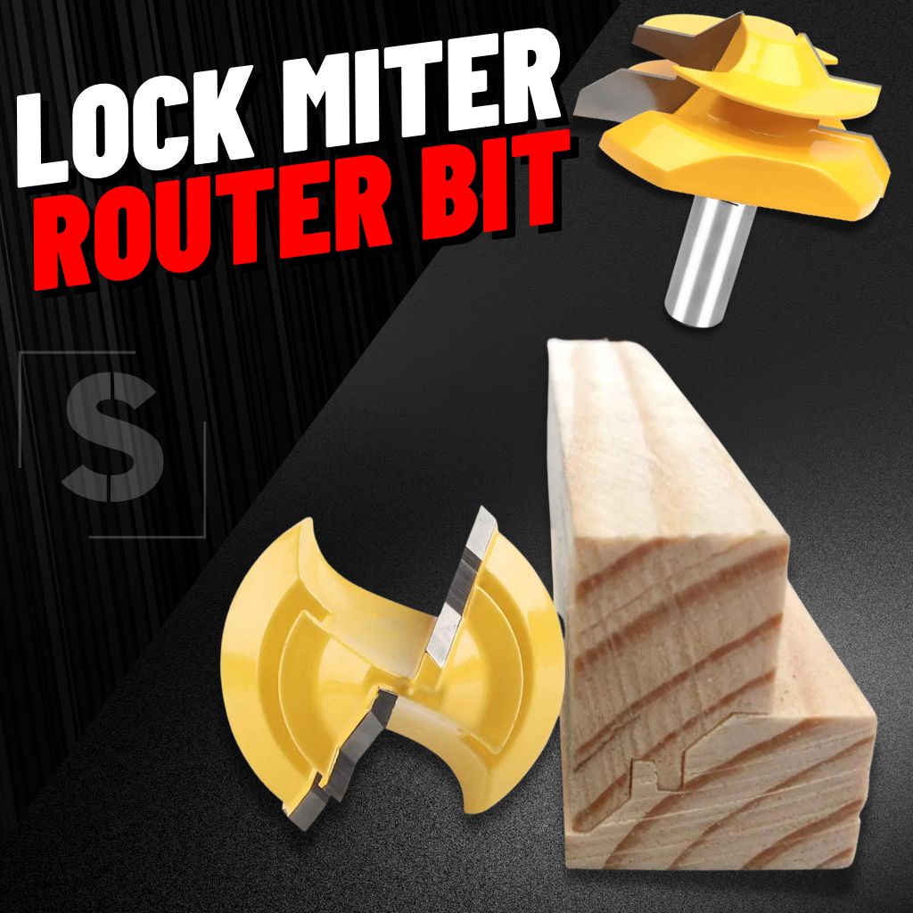 45-degree Lock Miter Router Bit - 1/2